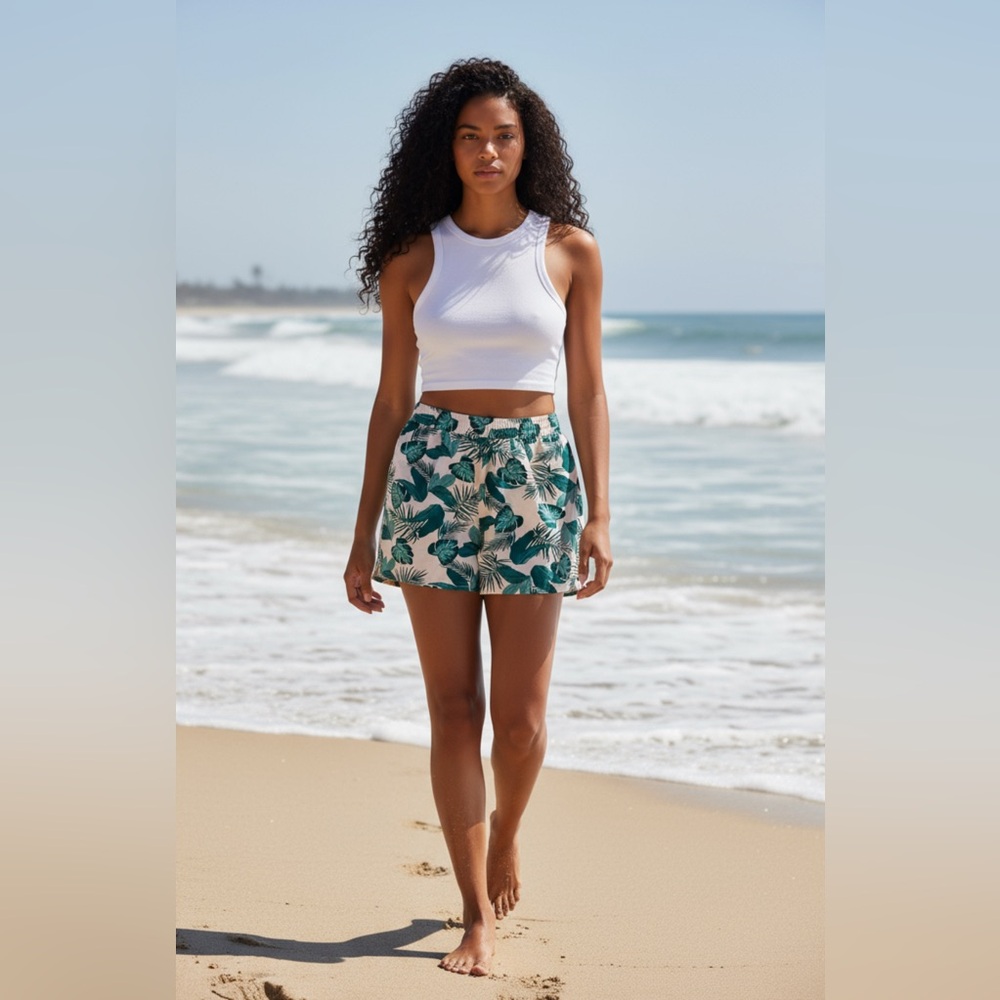 Life, integrity, earth floral print shorts size large